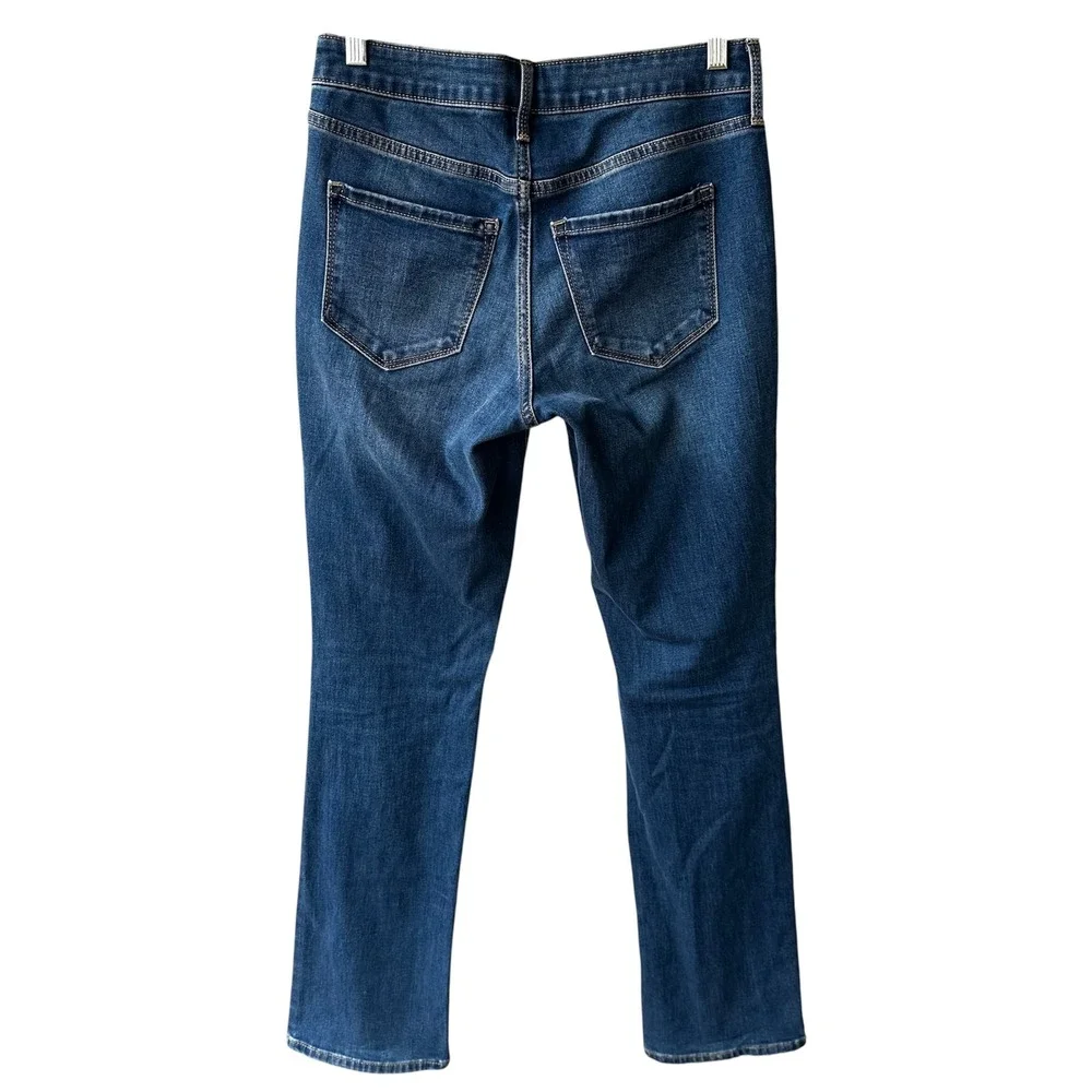 Old Navy Jeans Pants Mid Rise Kicker Boot Cut Blue Wash Denim Casual Size 4 - Picture 2 of 9